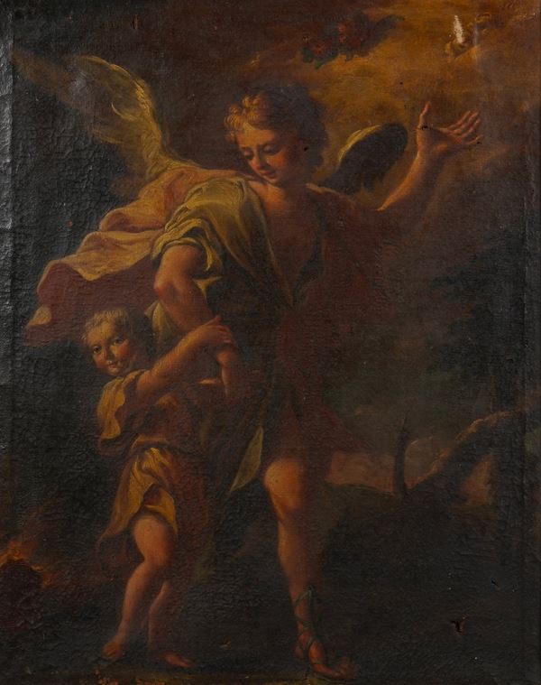 Scuola del XVIII secolo L'angelo custode