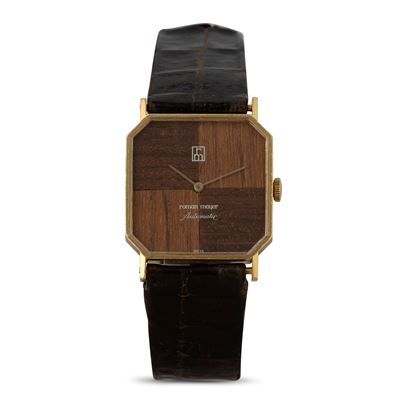 Orologio di Forma Automatico in Oro Giallo 18k Quadrante in Legno, 25x25 MM