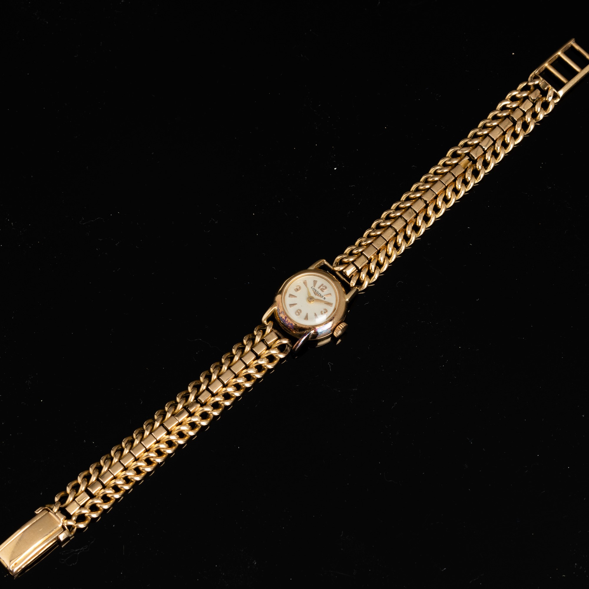 Longines - Lady in Oro Giallo 18k Carica Manuale, Bracciale di Produzione Nazionale 18 MM