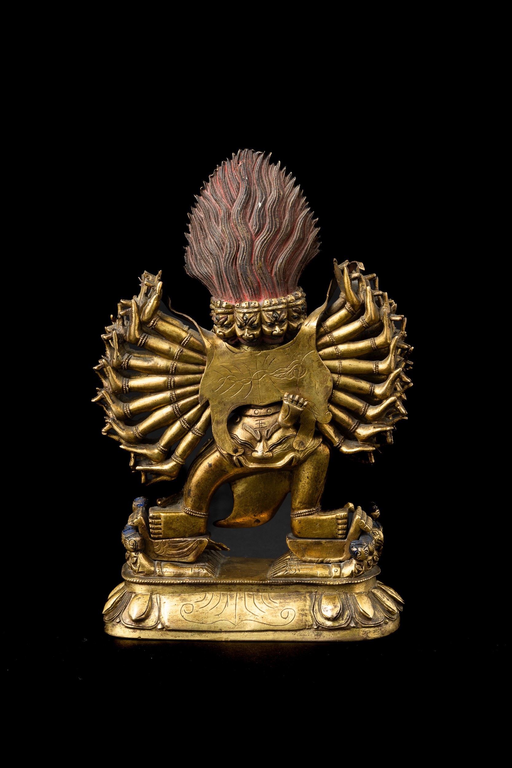 Rara Figura di Yamantaka in Bronzo, Cina, Dinastia Qing, Epoca Qianlong, XVIII Secolo