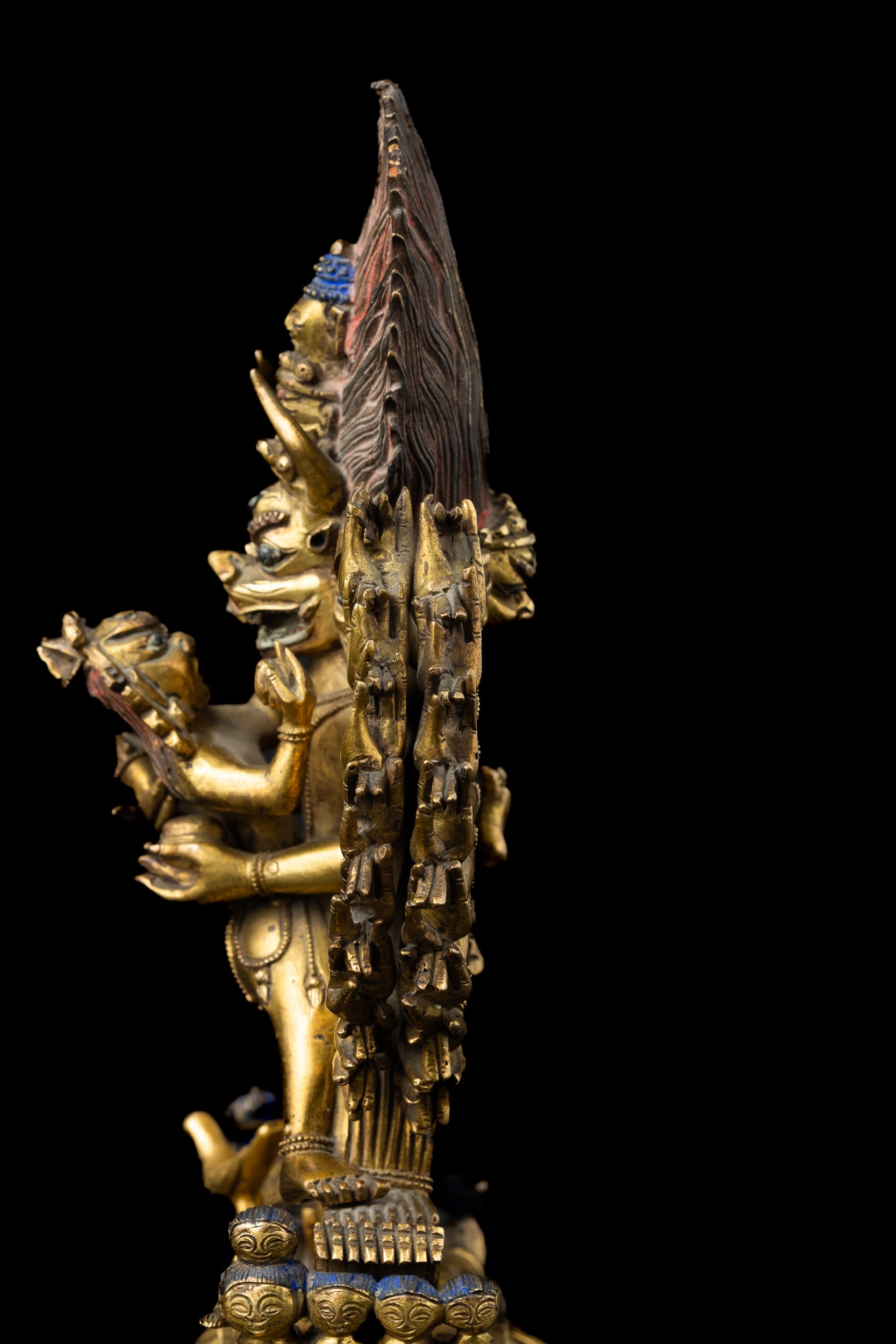 Rara Figura di Yamantaka in Bronzo, Cina, Dinastia Qing, Epoca Qianlong, XVIII Secolo