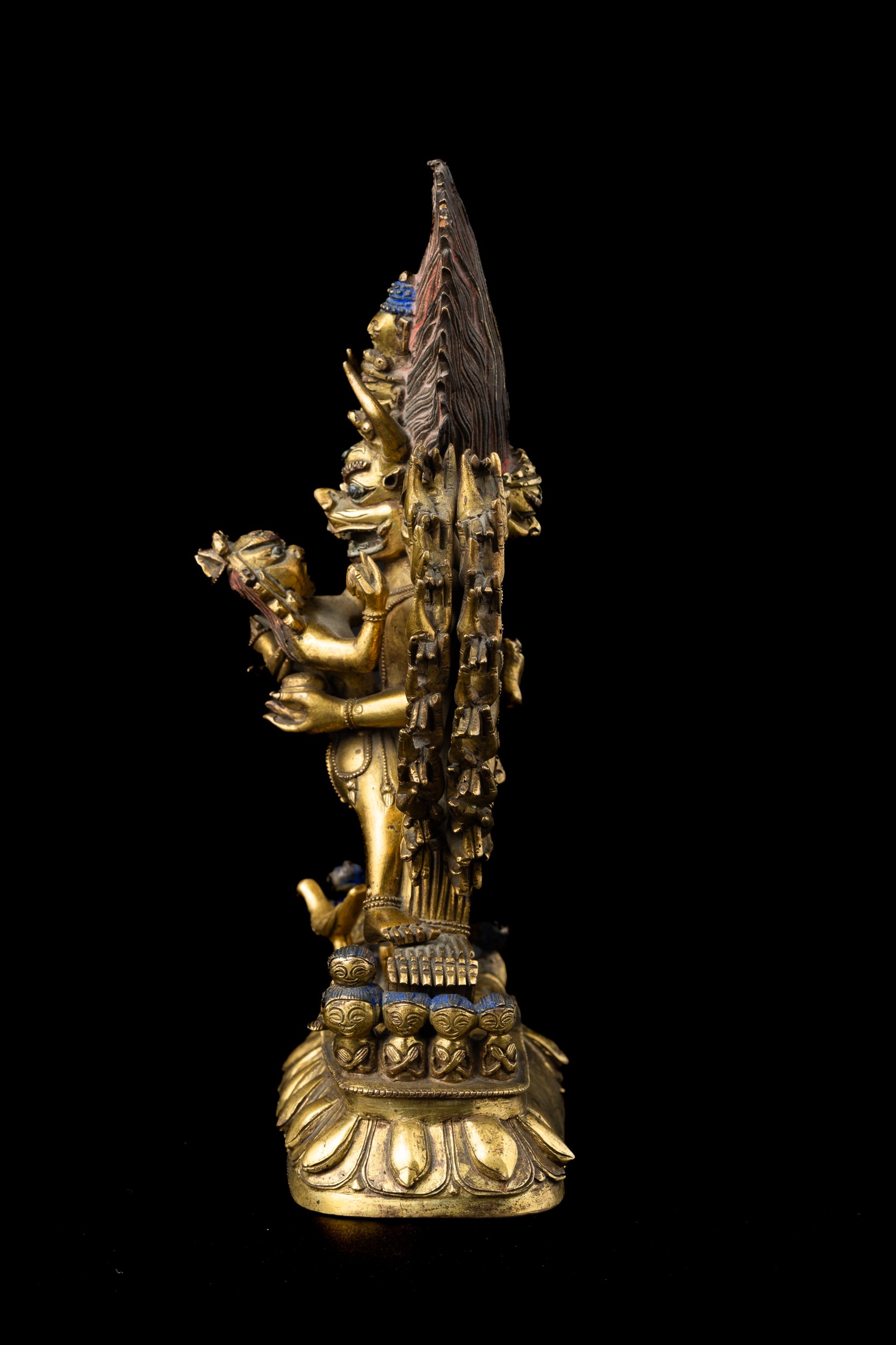 Rara Figura di Yamantaka in Bronzo, Cina, Dinastia Qing, Epoca Qianlong, XVIII Secolo