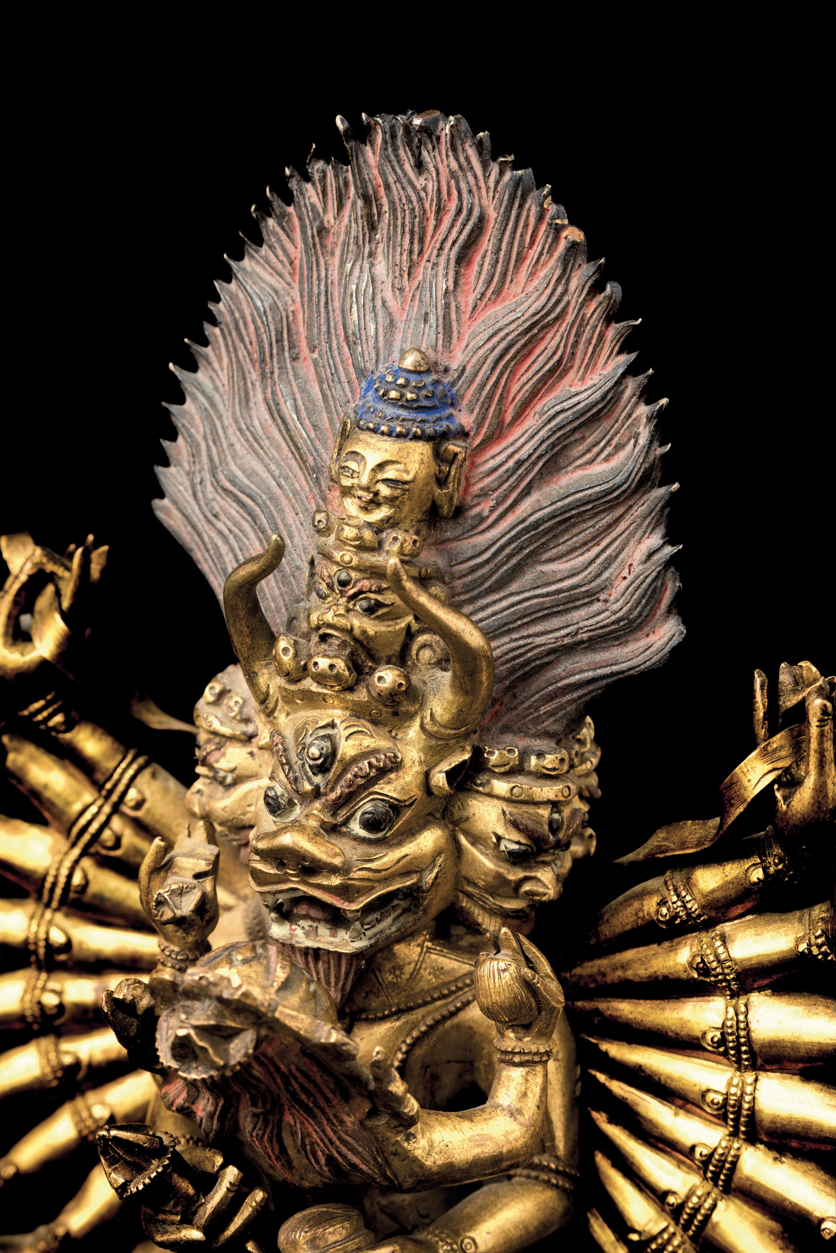 Rara Figura di Yamantaka in Bronzo, Cina, Dinastia Qing, Epoca Qianlong, XVIII Secolo