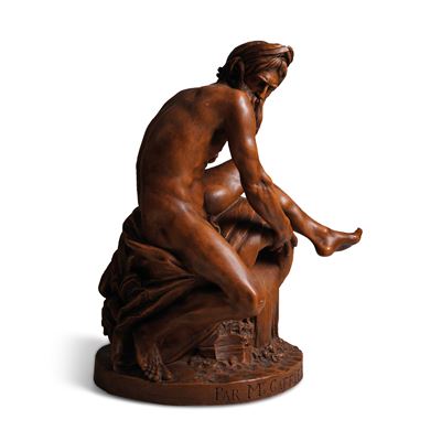 Jean-Jaques Caffieri, Il Fiume, terracotta patinata, XIX-XX secolo