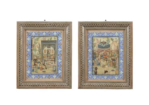 Coppia di dipinti, Persia