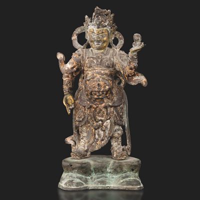Figura di Guardiano in Bronzo, Cina, Dinastia Ming, XVI Secolo