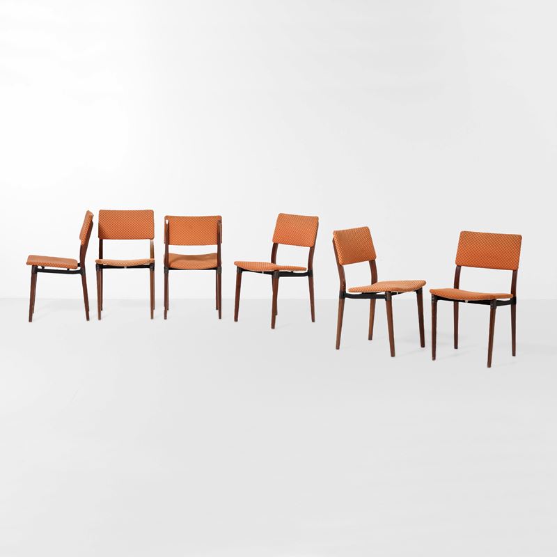 Eugenio Gerli : Sei sedie mod. S82.  - Auction Design - Cambi Casa d'Aste