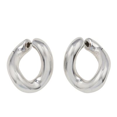 Orecchini, pomellato con montatura in oro bianco 750/1000