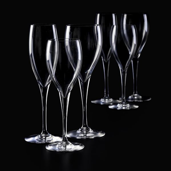 Servizio di calici “Oenologie” Francia, Manifattura Baccarat, XX secolo 