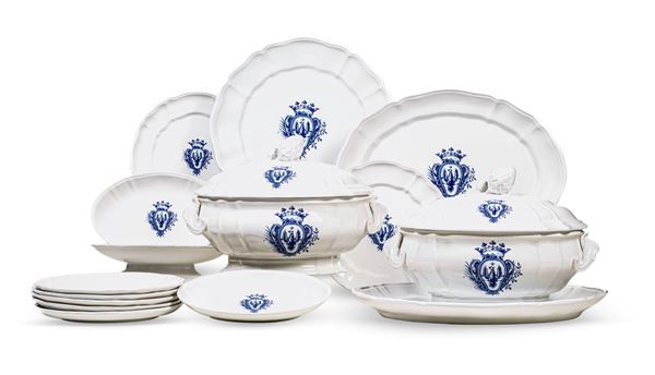 Servizio da Tavola con Stemma Doria Toscana, Manifattura indeterminata, XX secolo 