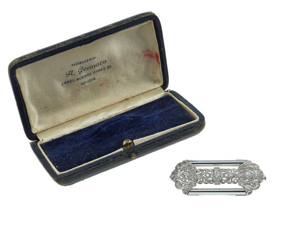 Spilla con diamanti di vecchio taglio