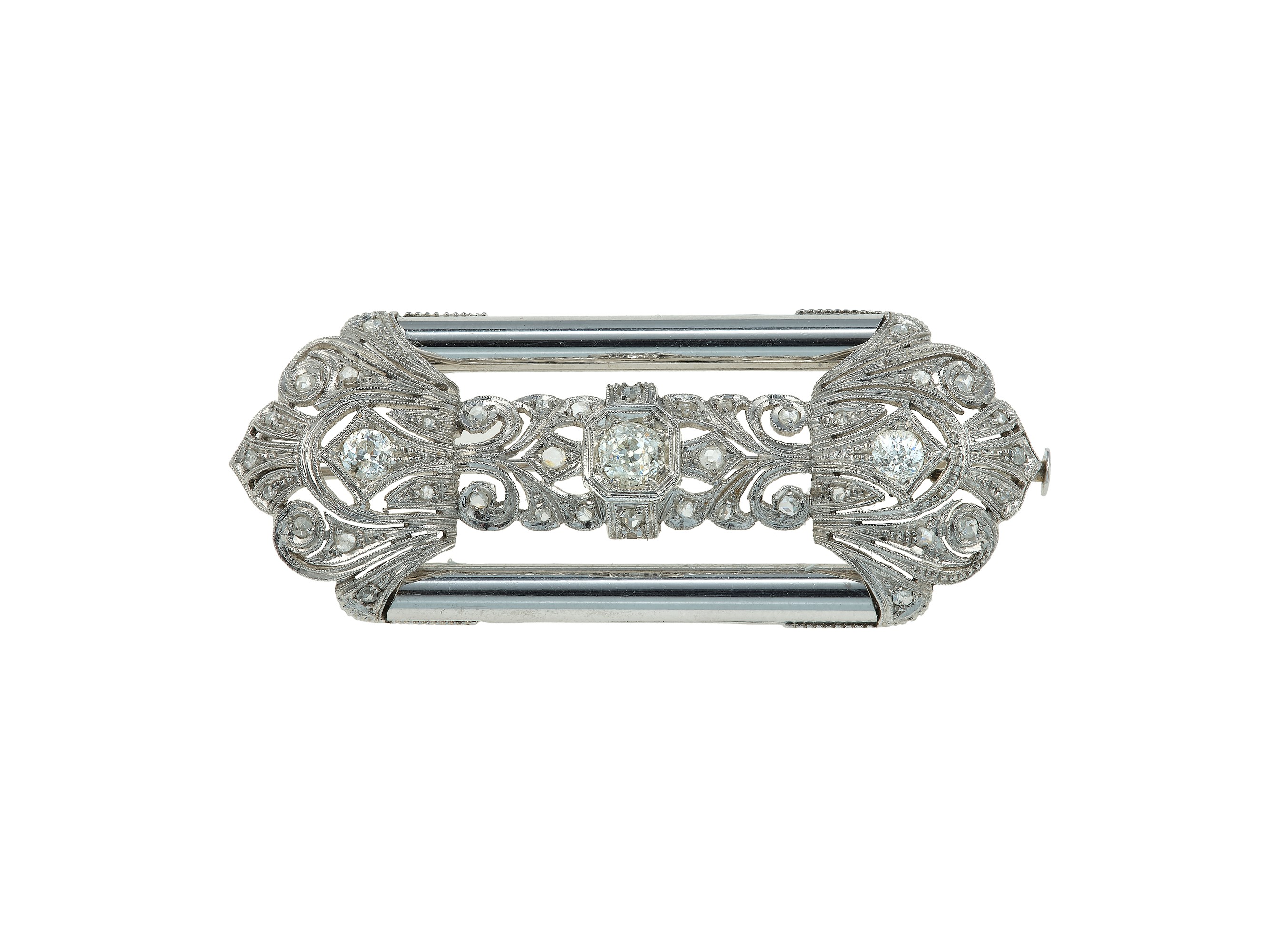 Spilla con Diamanti di Vecchio Taglio