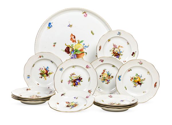 Servizio da dolce “Herend Fruits” Ungheria, Manifattura Herend, 1960-1970 