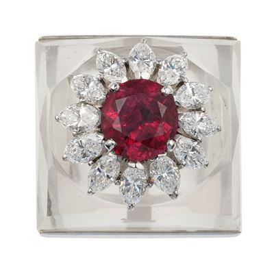Anello con Rubino e Diamanti