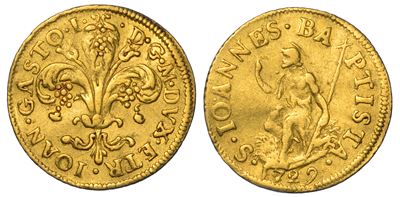 Firenze. Gian Gastone De' Medici, 1723-1737. Fiorino 1729.