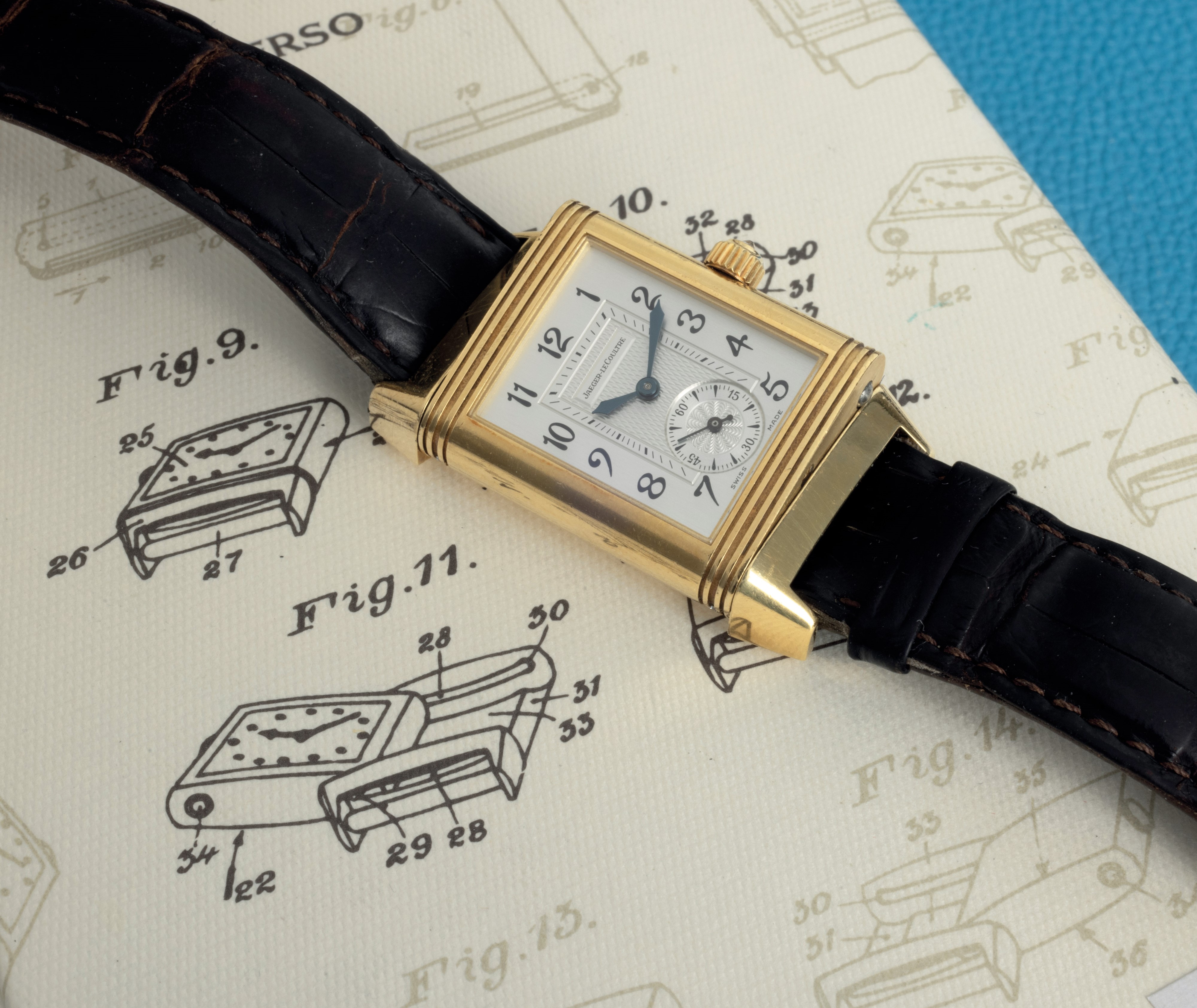 Jaeger-lecoultre - Reverso Duetto Lady in Oro Giallo 18k con Diamanti, Doppio Quadrante Completo ...