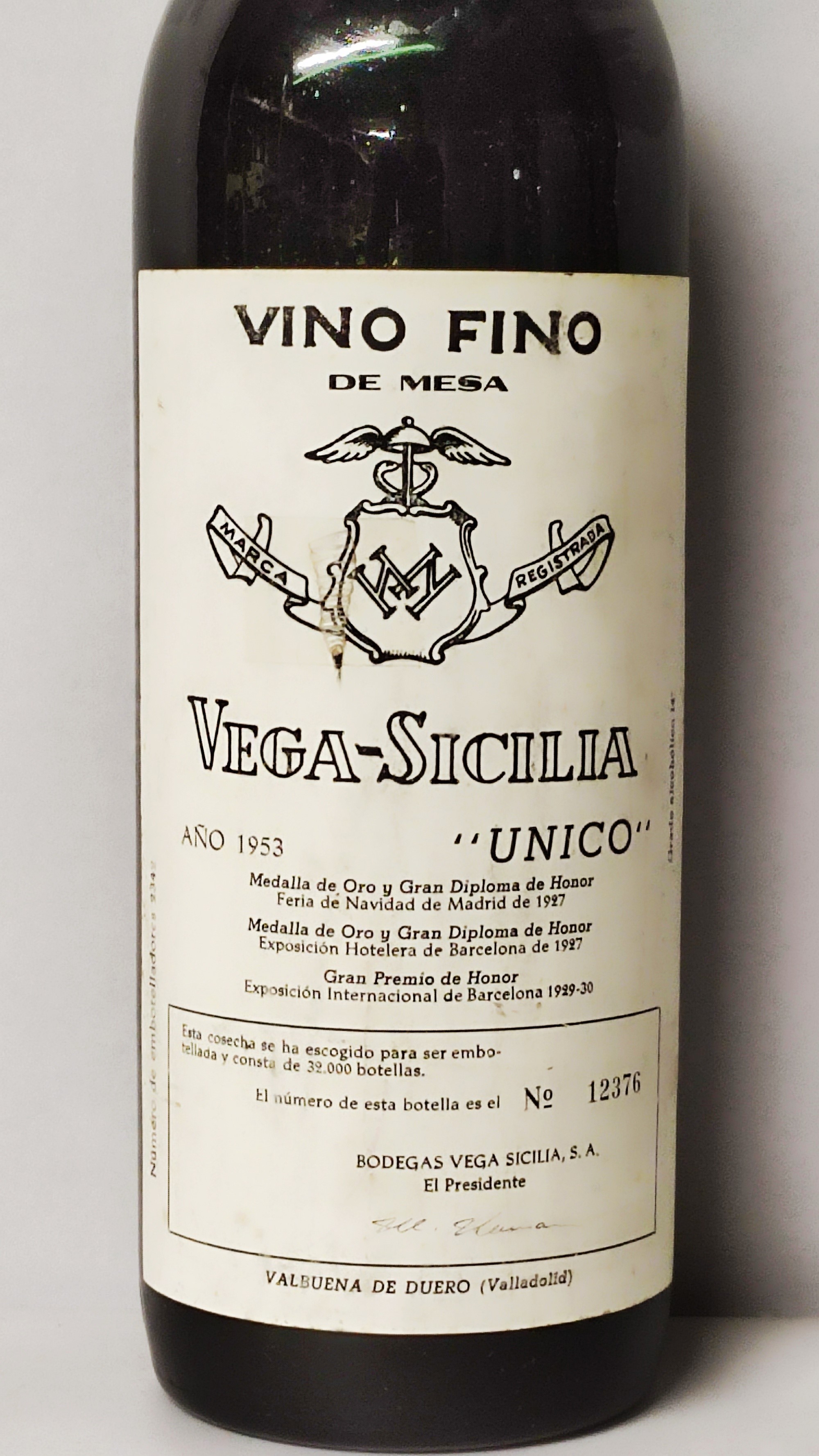 Vega Sicilia Unico, 1953