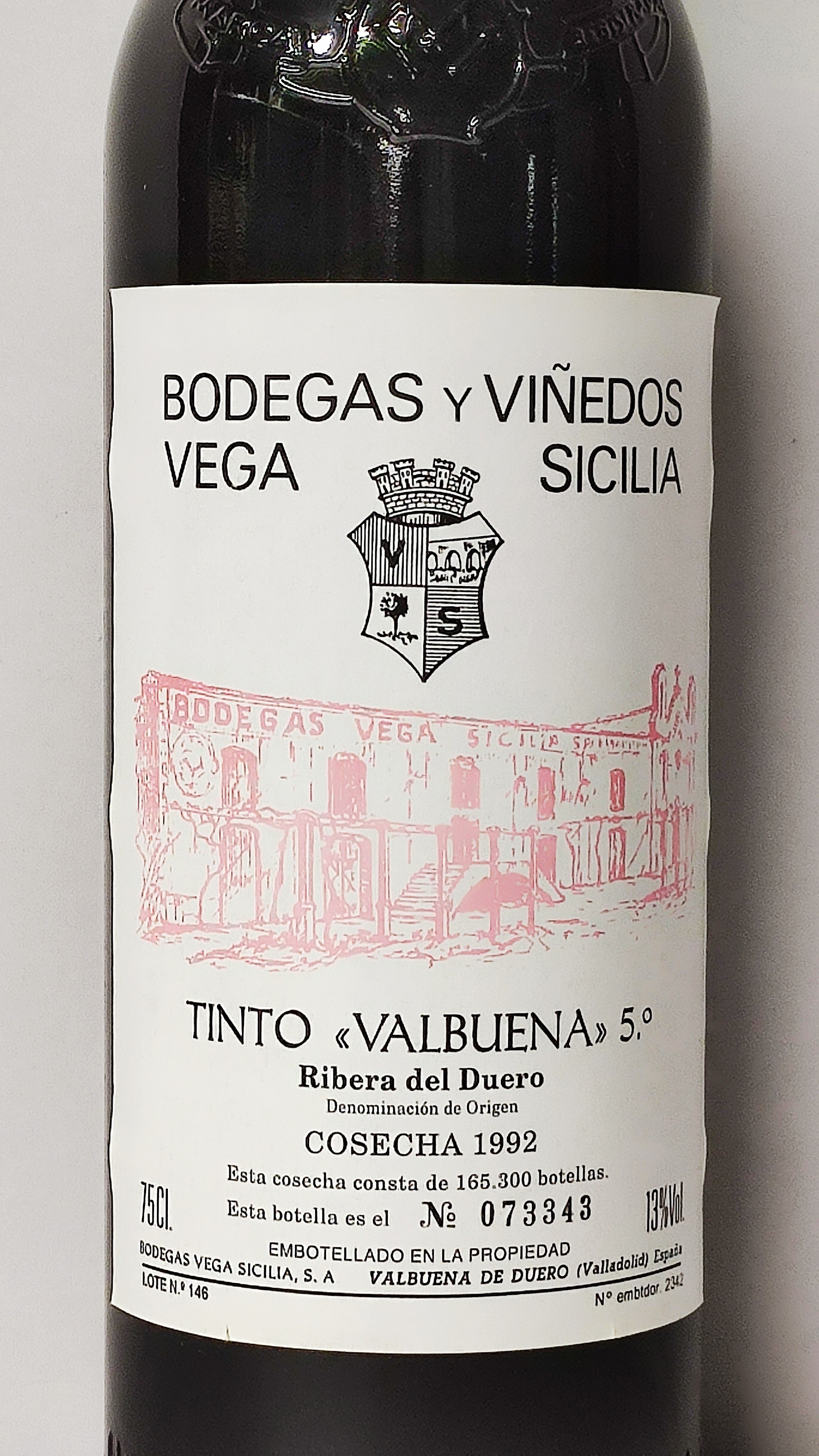 Bodegas Vega Sicilia Valbuena, 1992