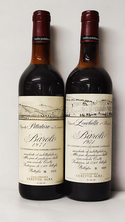 Ceretto Vigneto Zonchetta & Pittatore, Barolo 1971