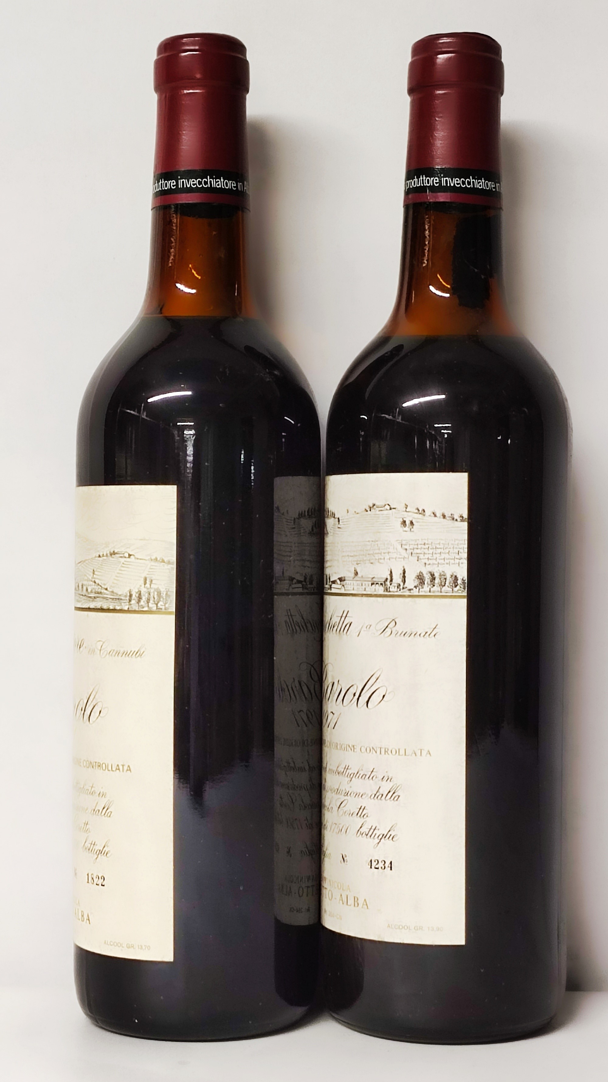 Ceretto Vigneto Zonchetta & Pittatore, Barolo 1971
