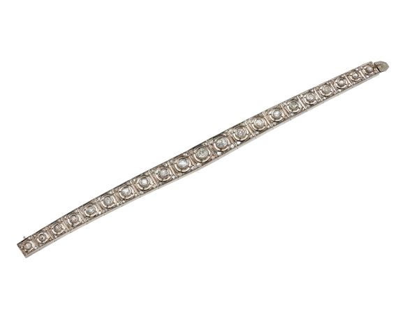 Bracciale con diamanti di vecchio taglio