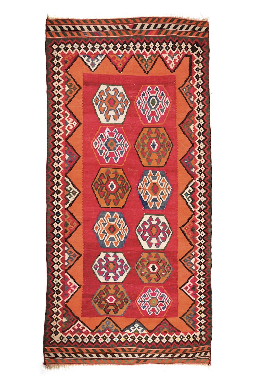Lotto di Cinque Kilim Due Persia e un Caucaso Inizio XX Secolo, Due Moderni.