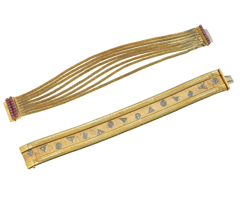 Two gold bracelets  - Auction Jewels - Cambi Casa d'Aste