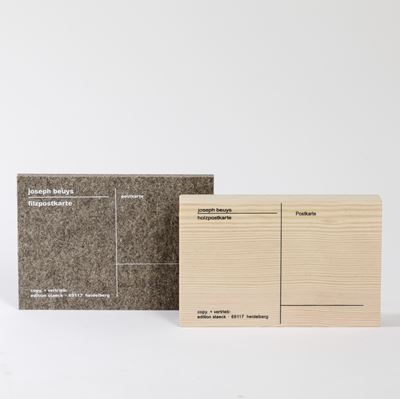 Holz- Und Filzpostkarte
