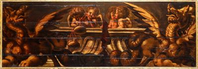 Scuola Emiliana del XVI Secolo Allegoria della Giustizia con Putti e Grifoni
