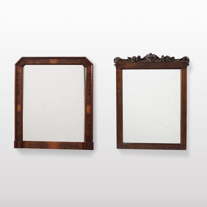 Lotto composto da due specchiere diverse. XIX-XX secolo  - Auction Fabio Fazio, furniture and memories of a country house - Cambi Casa d'Aste