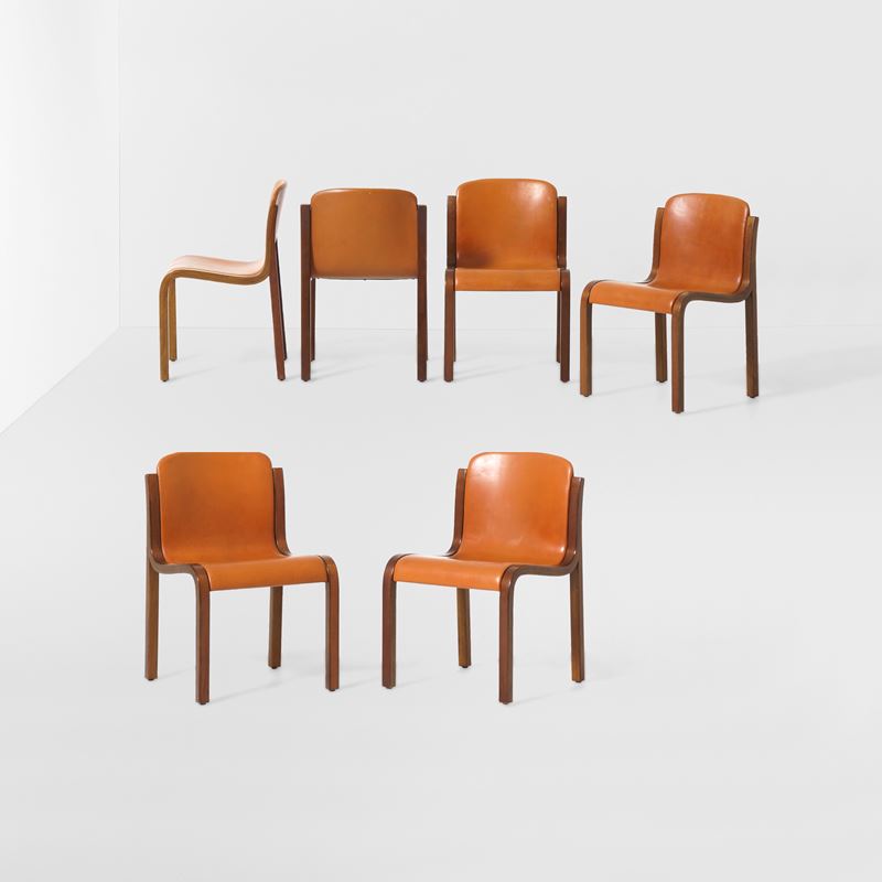Carlo Bartoli : Sei sedie mod. Mito  - Asta Design - Cambi Casa d'Aste