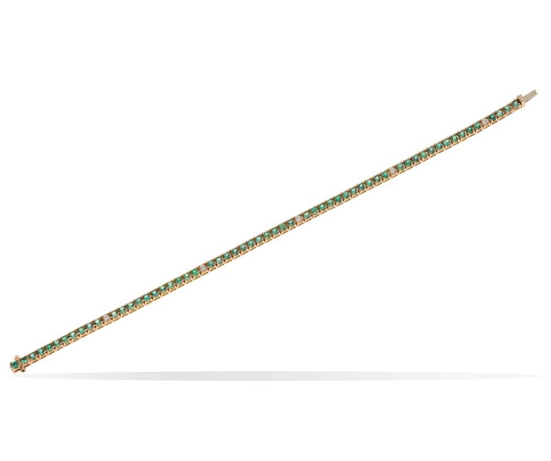 Bracciale con smeraldi per ct 1.80 e diamanti per ct 0.20  - Asta Fine Jewellery - Cambi Casa d'Aste