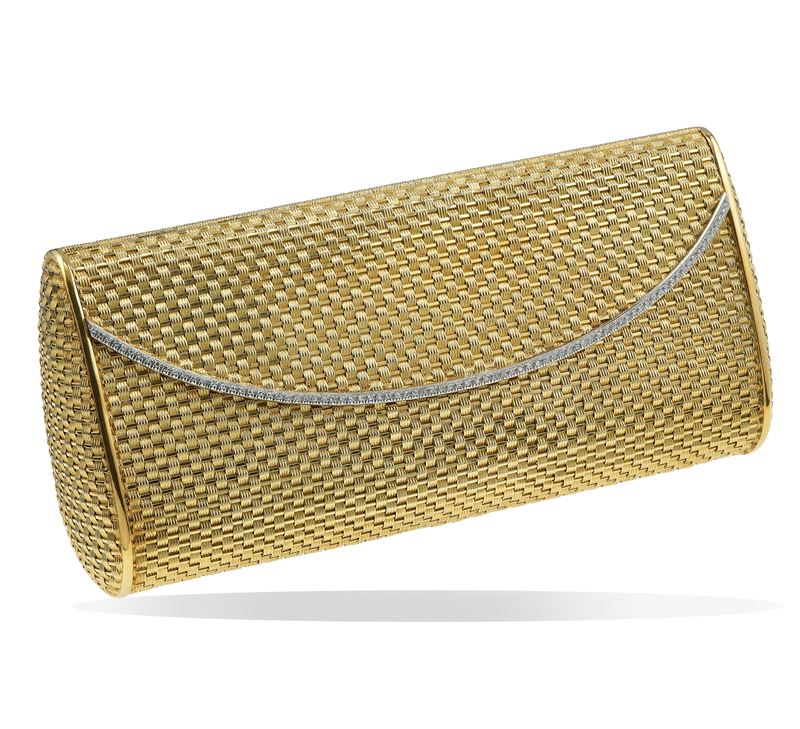 Gold and diamond evening bag  - Auction Fine Jewels - Cambi Casa d'Aste