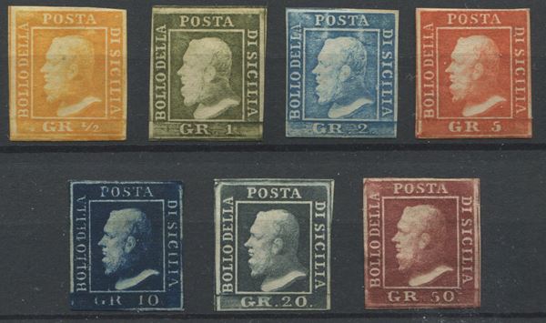 1859, Sicilia, Serie cpl. sette valori