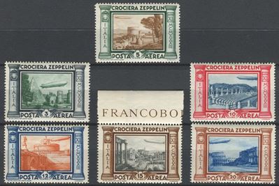 1933, Regno D’italia, Crociera Zeppelin, Serie Cpl.