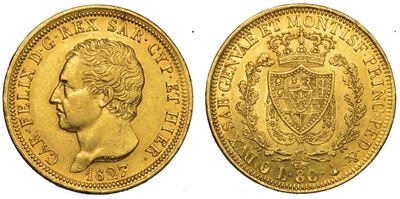 Regno di Sardegna. Carlo Felice di Savoia, 1821-1831. 80 Lire 1827. Genova.