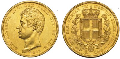 Regno di Sardegna. Carlo Alberto di Savoia, 1831-1849. 100 Lire 1835. Torino.