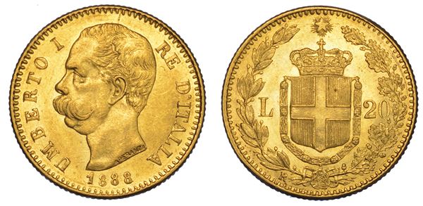 REGNO D'ITALIA. UMBERTO I DI SAVOIA, 1878-1900. 20 Lire 1888.