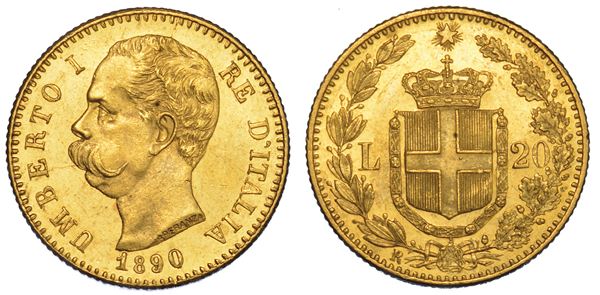 REGNO D'ITALIA. UMBERTO I DI SAVOIA, 1878-1900. 20 Lire 1890.