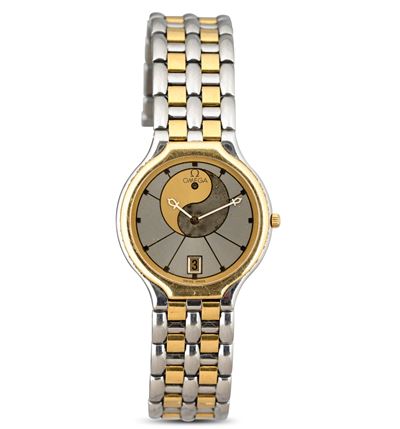 De Ville Yin & Yan Acciaio e Oro con Datario Ad Ore Sei al Quarzo 32 MM