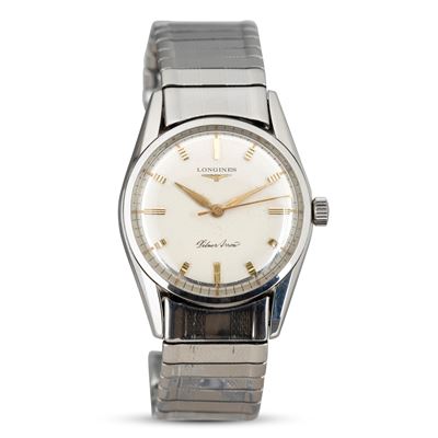 Silver Arrow in Acciaio, Carica Manuale Quadrante Argentè con Indici Dorati, 32 MM