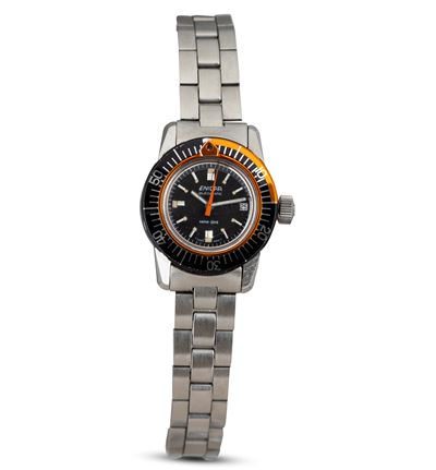 Mini Lady in Acciaio, Carica Manuale, Ghiera Girevole, Quadrante Nero con Indici Applicati, 26 MM