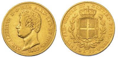 Regno di Sardegna. Carlo Alberto di Savoia, 1831-1849. 20 Lire 1832. Genova.