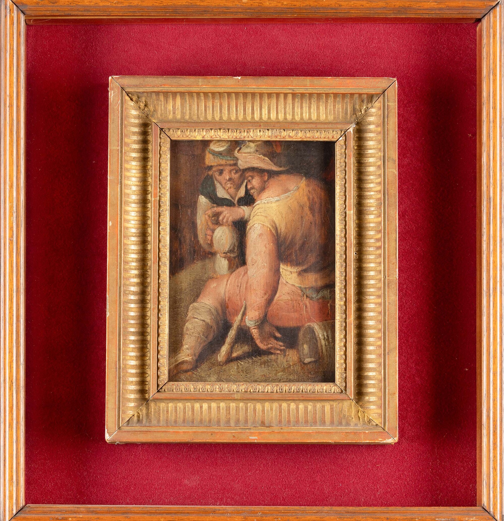 Adriaen Van Ostade - Scena di genere con contadini, olio su tavola