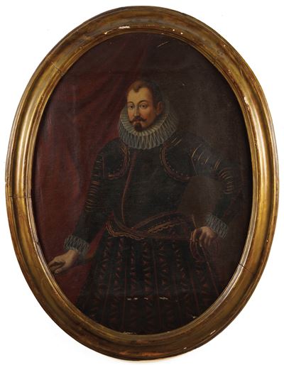Scuola del XVII Secolo Ritratto di Gentiluomo in Armatura