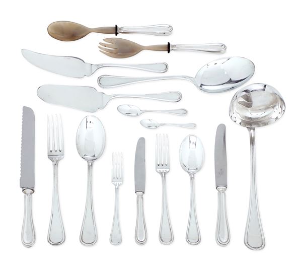 Servizio di posate. Argenteria italiana del XX secolo, argentiere F.lli Zaramella, Padova