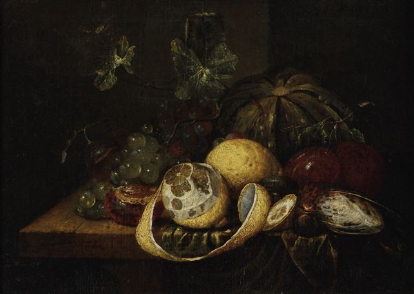 Natura morta con limone e frutti