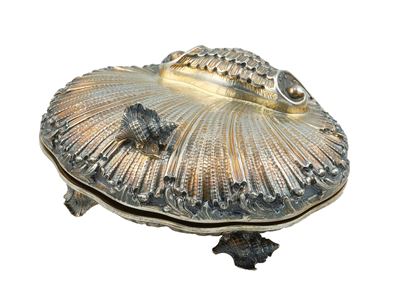 Argentiere Ilario Pradella (Milano), Scatola “conchiglia” in argento 925 per M. Buccellati