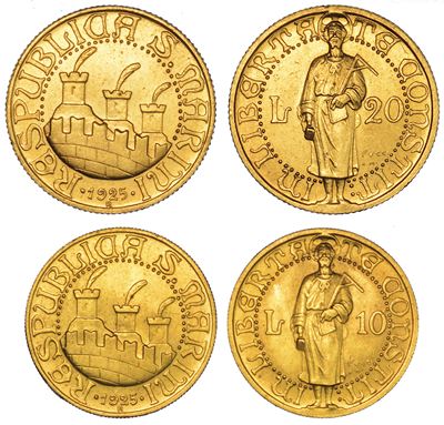 San Marino. Lotto di Due Monete.