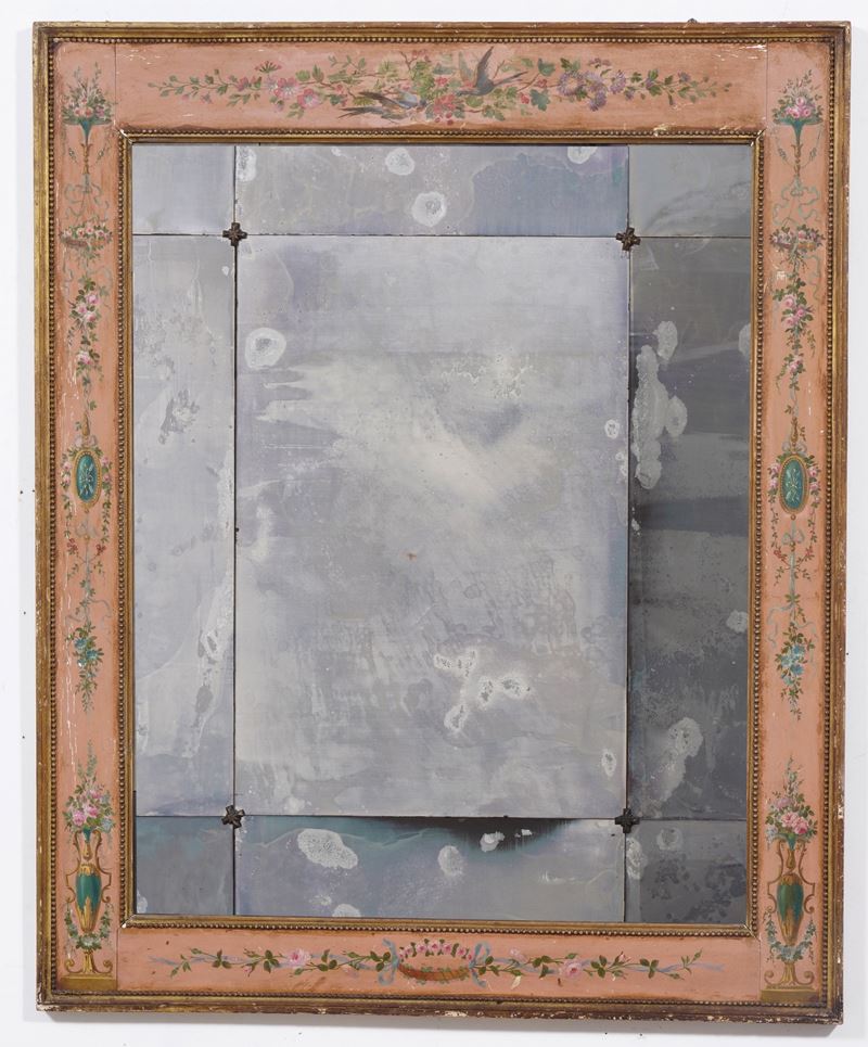 Specchiera in legno dipinto  - Auction Antique - Cambi Casa d'Aste